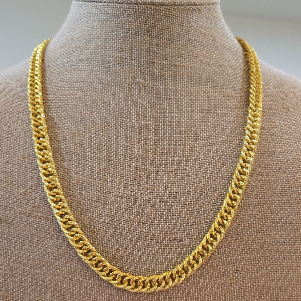 Vintage Unsigned Gold-tone Centipede Link Necklace